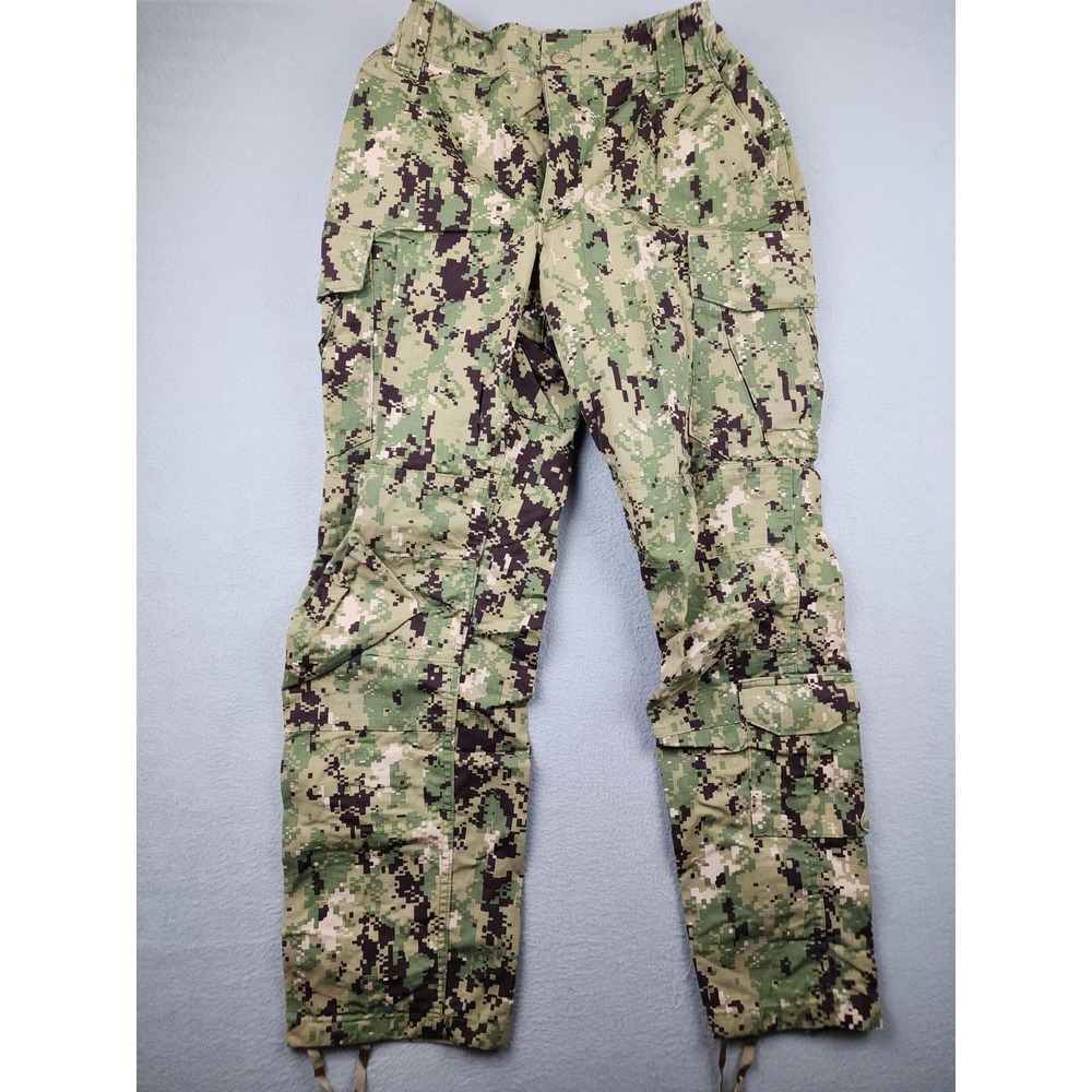 M&M Manufacturing Pants Mens M 30x31 Green NWU Camo Cargo Navy Workwear Uniform